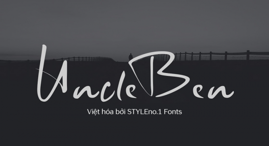 Uncle Ben - Font chữ phù hợp thiết kế logo, chữ ký, thư mời